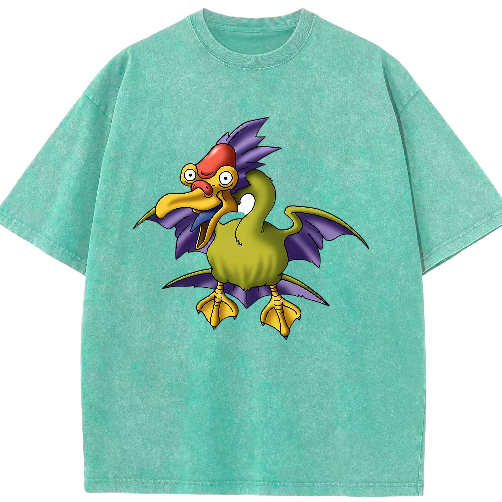 （画像用） ドラゴンクエスト Doragon Kuesuto Dragon Quest 綿100% ヴィンテージ風 半袖Tシャツ（フロントプリント）